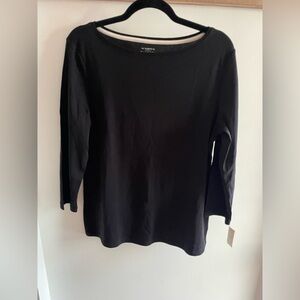 Talbots Black Long Sleeve Top